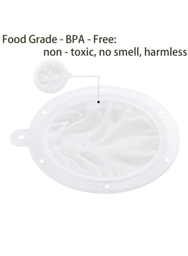 PAWSONIFY 2 Pcs Fine Mesh Strainer + 2PCSwith Handle Plastic Mesh Colander, 200 Mesh Food Grade Filter Mesh, for Filtering Coffee, Juice, Oils, Soy Milk - Image 5